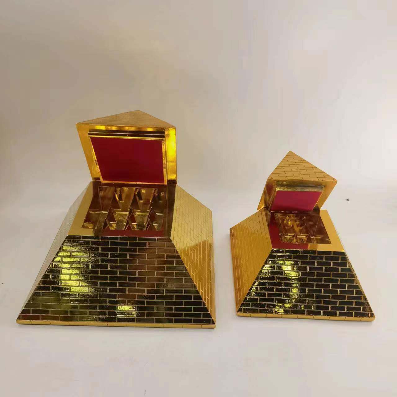 跨境电镀埃及金字塔家居树脂装饰工艺品风水摆件能量塔发生收集器