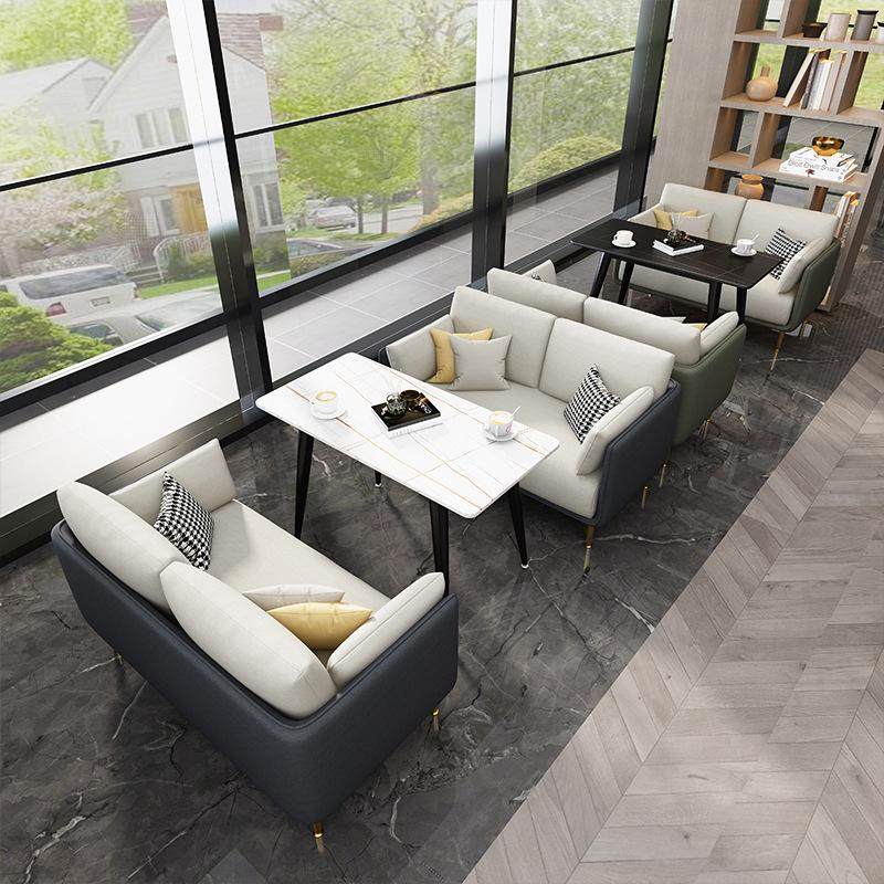 网红咖啡厅奶茶店沙发桌椅组合 简约餐厅售楼部4S店接待洽谈沙发,住宅家具,餐桌椅+餐车,淘宝优惠券,粉丝福利购,淘宝优惠卷