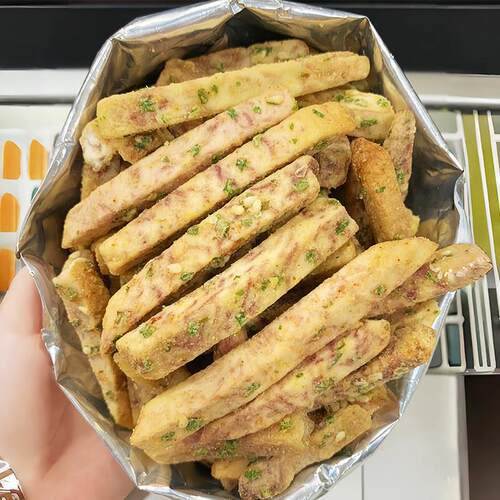 比薯条好吃！荔浦芋头条咸蛋黄 酥脆香葱海苔追剧解馋零食 巫小蛮