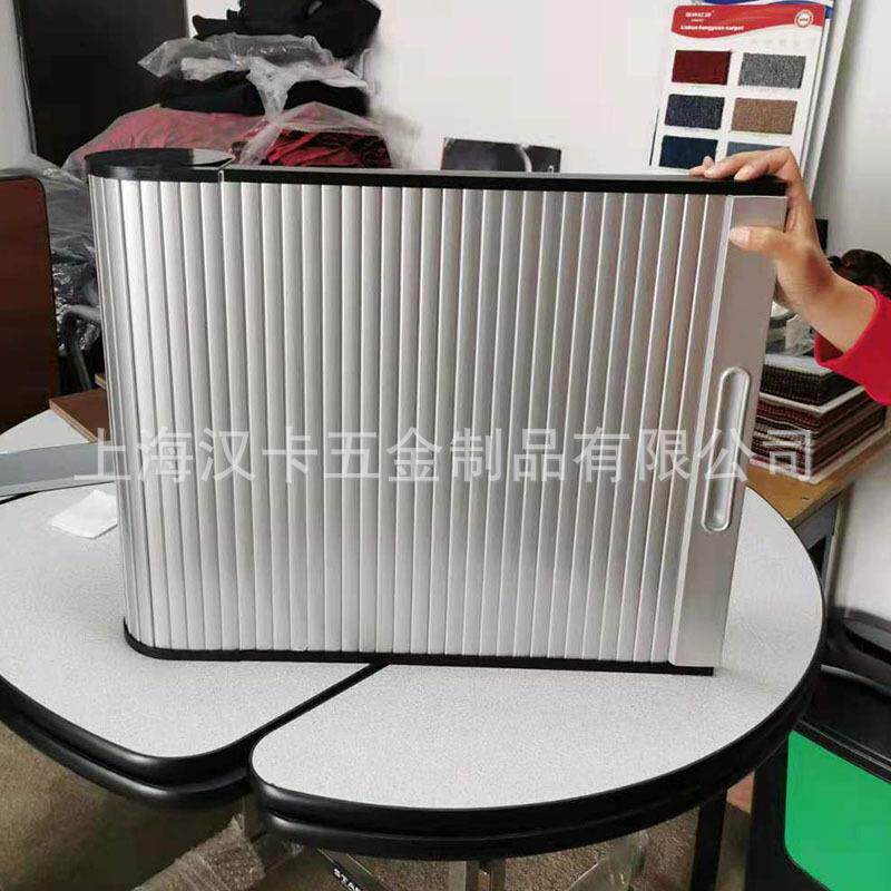 厨房间出菜口卷帘门出餐口遮挡帘百叶门传菜间手动推拉门带盘