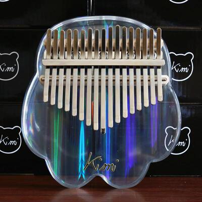 KIMI彩虹水晶拇指琴 17音透明卡林巴 亚克力板式 猫爪KALIMBA