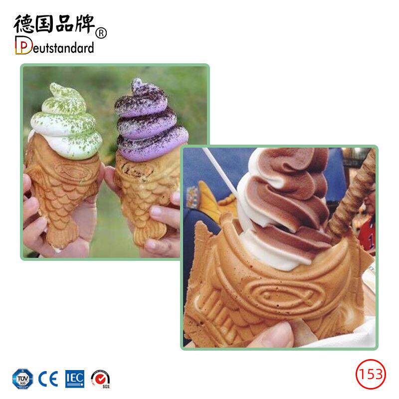鲷鱼烧机冰淇淋鲷鱼烧烤炉烤箱雪糕皮鱼型雪糕壳鲷鱼烧机器冰淇淋