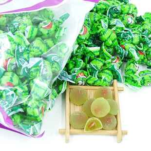 俄罗斯进口水果味夹心软糖康吉西瓜草莓味爆浆橡皮糖果散装喜糖