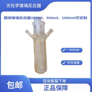 光化学玻璃反应器 光催化 光降解250/500/1000ml 圆底玻璃反应瓶