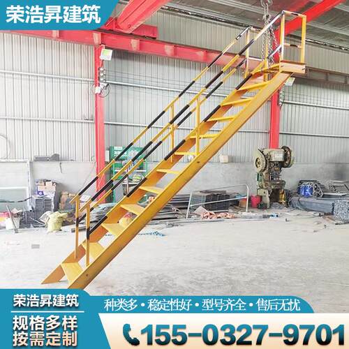 基坑爬梯临时移动人行爬梯施工标化双侧扶手钢桥梁施工安全斜梯