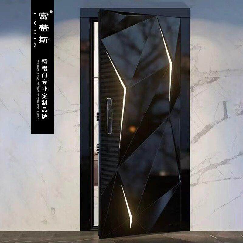 铸铝门别墅大门双门农村乡村对开 门家用自建房子母铜进户入户门