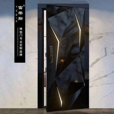 铸铝门别墅大门双门农村乡村对开 门家用自建房子母铜进户入户门