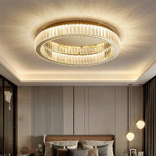 主灯饰水晶简约餐厅意轻现代灯具灯吸顶灯灯卧室led房间奢式