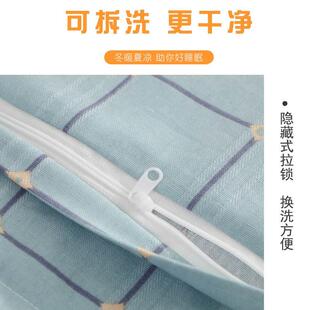老粗布枕套40x60一对装家用夏季凉爽儿童加厚小号30x5010
