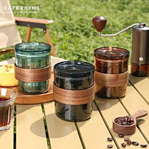 CAFE RHYME臻航手冲咖啡壶套装迷你随身过滤杯滤网旅行咖啡杯便携