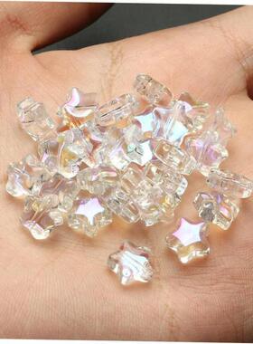 100PC/lot 8mm AB Color Star Beads Czech Glass Loose Spacer