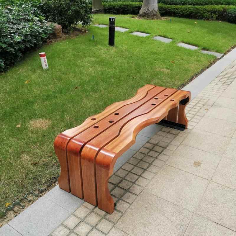 户外实木公园凳椅防腐休闲户外实木长椅木排椅实长椅室外木长条子