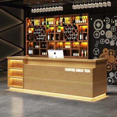 复古工业风收银台酒吧火锅烧烤店吧台奶茶店铺商用柜台前台接待台