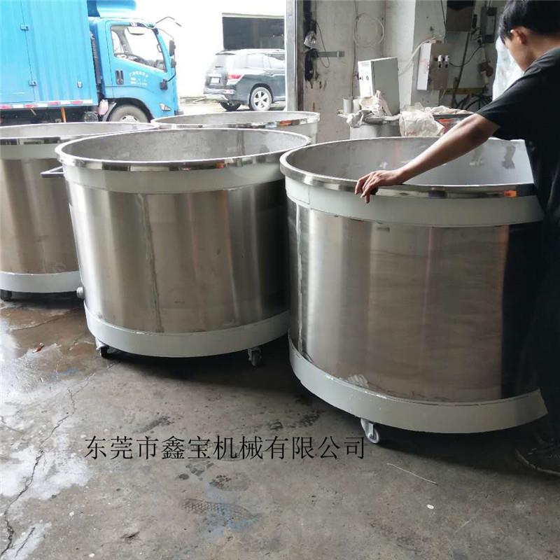 新款推荐大型不锈钢粉体储罐涂料搅拌桶可移动式拉缸带盖子