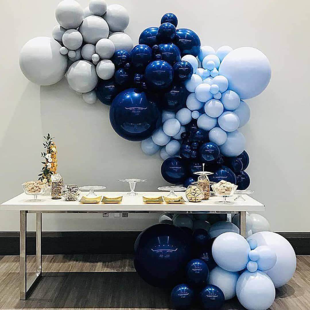4D球气球拱门套装马卡龙蓝生日婚礼气球链装饰派对婚房布置魔术