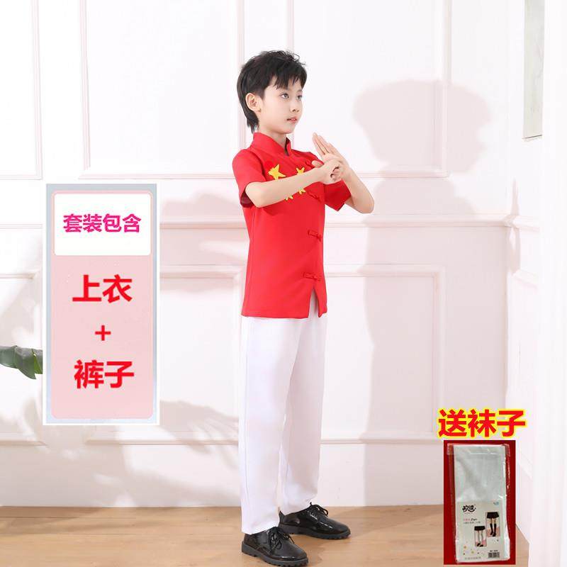 新款儿童合唱演出服男歌童少年中国毕诵业照诗歌朗红女童钢说琴表