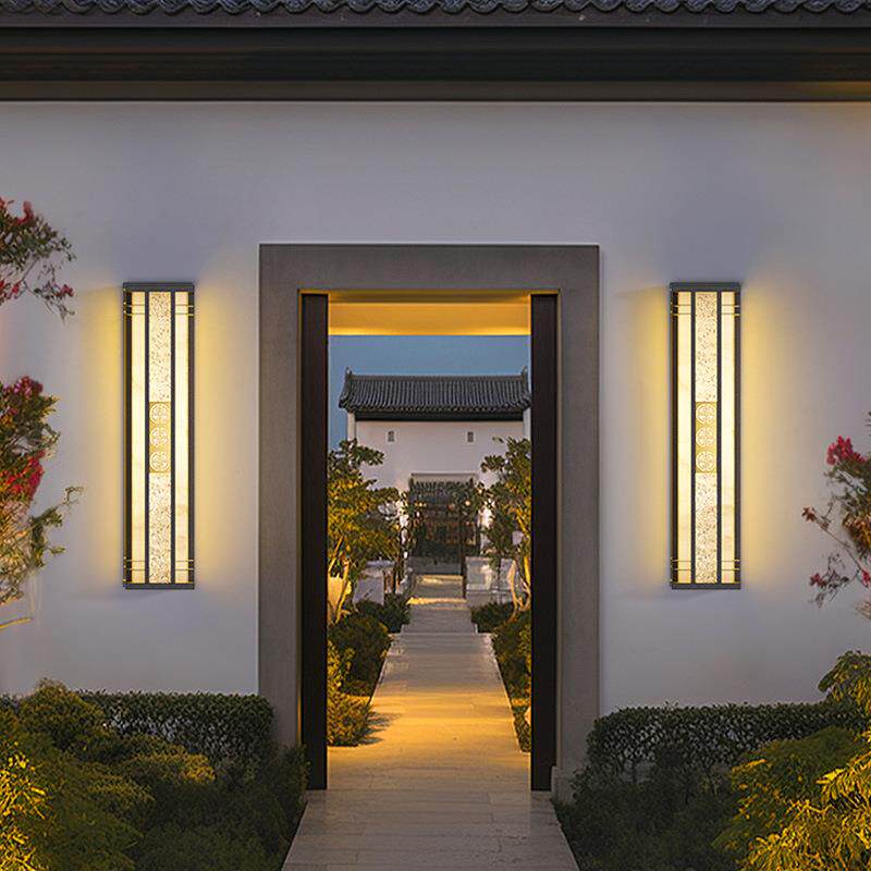太阳能灯户外防水壁灯别墅庭院室外阳台大门口新中式高级感墙灯