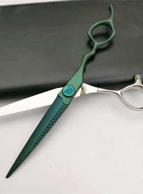 VG10美发剪刀批发 理发剪刀 CNC剪刀 数控剪刀 MDE-7寸 牙剪 平剪