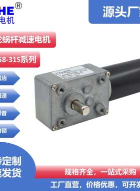 634JSX微型调速电机WGM58直流蜗轮蜗杆减速马达机器人电机12V24V