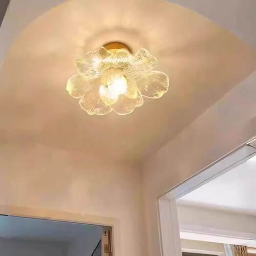 花瓣过道灯走廊阳台灯楼梯衣帽间入户玄关吸顶灯法式复古灯具