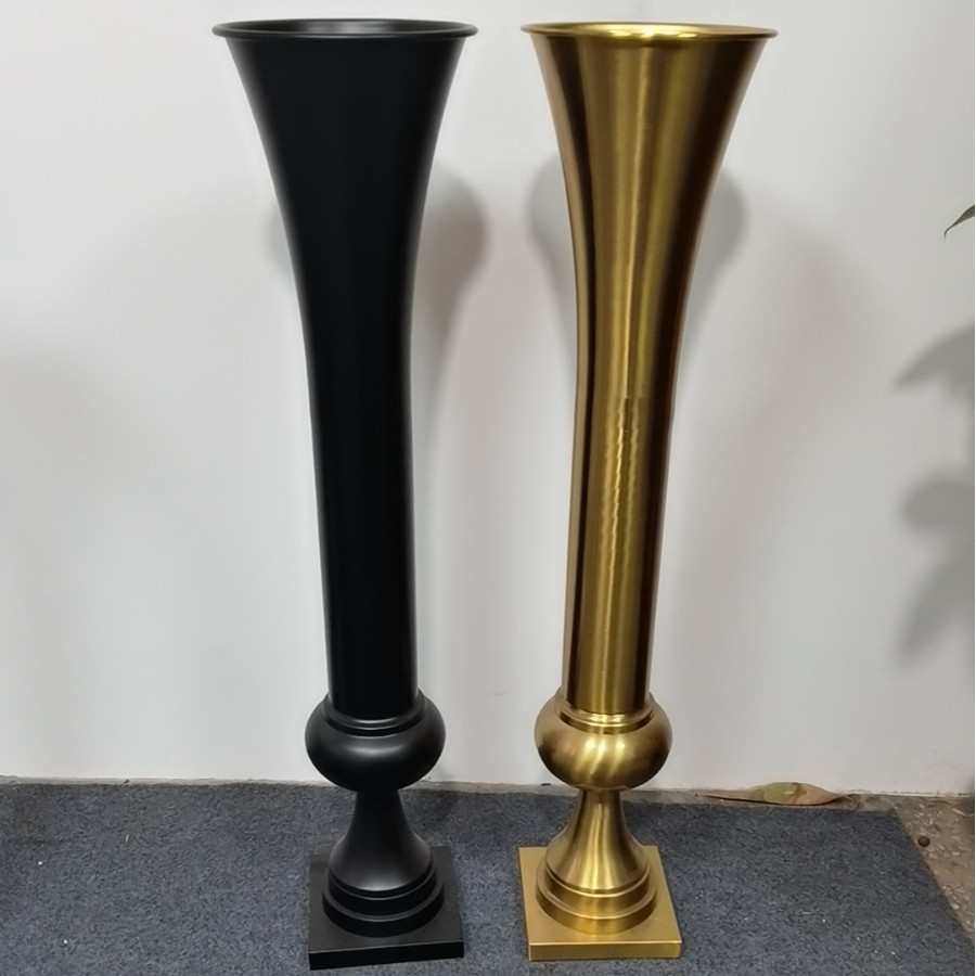婚庆道具欧式铁艺金色落地喇叭路引花器客厅餐桌装饰花瓶摆件,节庆用品/礼品,吊顶纱幔,淘宝优惠券,粉丝福利购,淘宝优惠卷