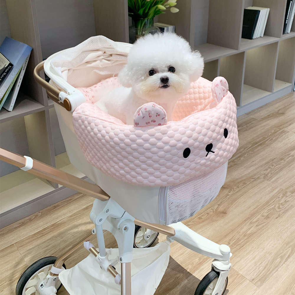 【凉感】宝丽珍宠物猫狗夏季推车冰豆豆边缘垫垫子凉垫三件套