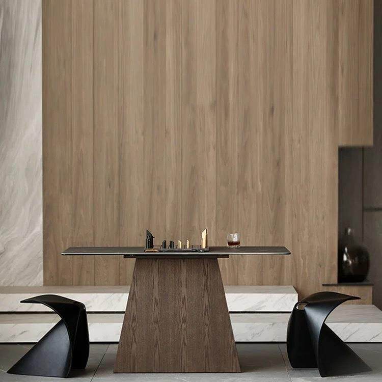 创意北欧实木凳子现代简约设计师款餐椅家用样板间异形板凳茶室椅