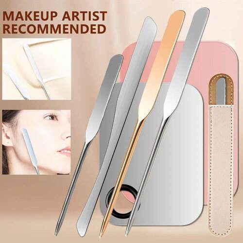Stainless Steel Makeup Foundation Spatula Mix Foundation Ey