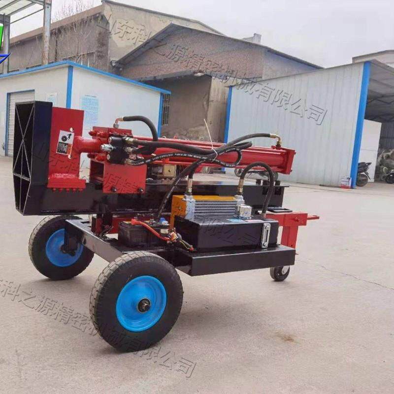 可移动式圆木劈木机铡刀式一体拆树机立卧两用式木墩劈裂机