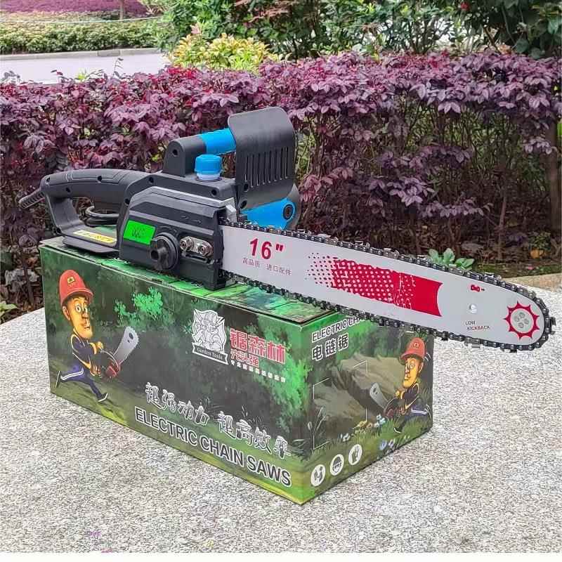 电锯16寸家用木小型手持锯柴SMM伐锯锯手电电链锯链条锯木头锯