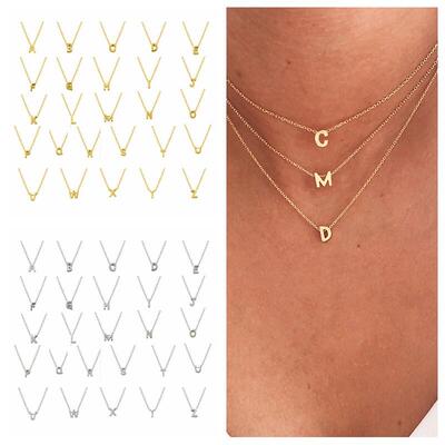 26 Letters Necklace 925 Sterling Silver Necklace For Women 2