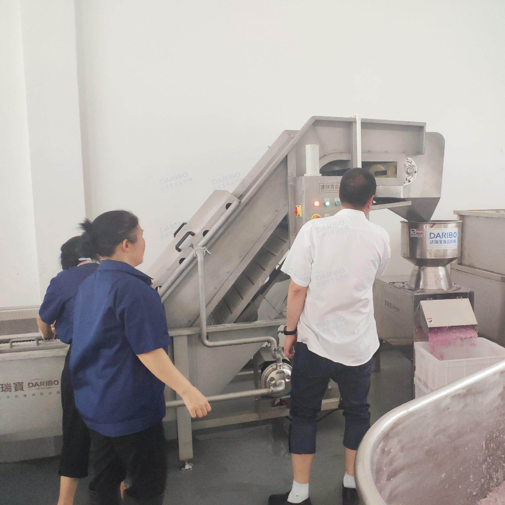 *苹果梨子气泡提升喷淋清洗机芒果喷淋清洗提升风干打浆产线