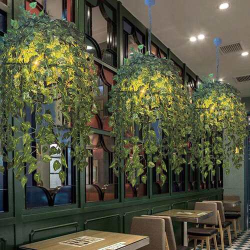 田园绿植吊灯创意酒吧餐厅过道植物吊灯花店甜品店现代简约装饰灯