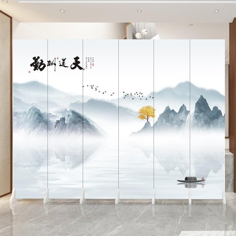 屏风隔断客厅简约现代办公室厕所防水遮挡墙折叠移动玄关布艺折屏