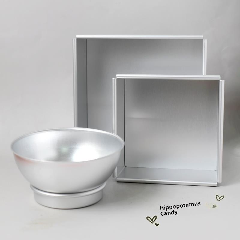DIY家用铝制球形半圆正方形体戚风阳极蛋糕模具烘焙工具