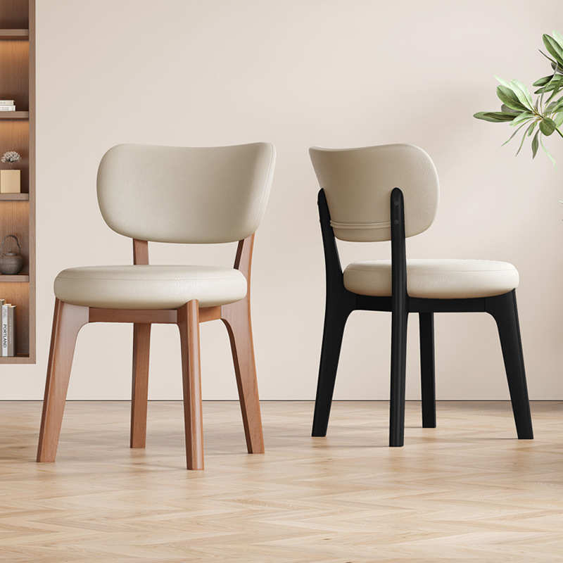 北欧实木餐椅家用现代简约意式酒店餐厅靠背椅子小户型餐桌椅凳子
