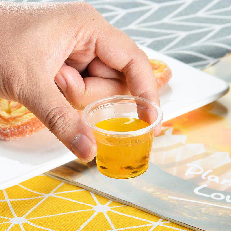 试饮杯40ml一次性塑料品尝杯超市酸奶试喝杯透明试吃杯酱料杯盒子