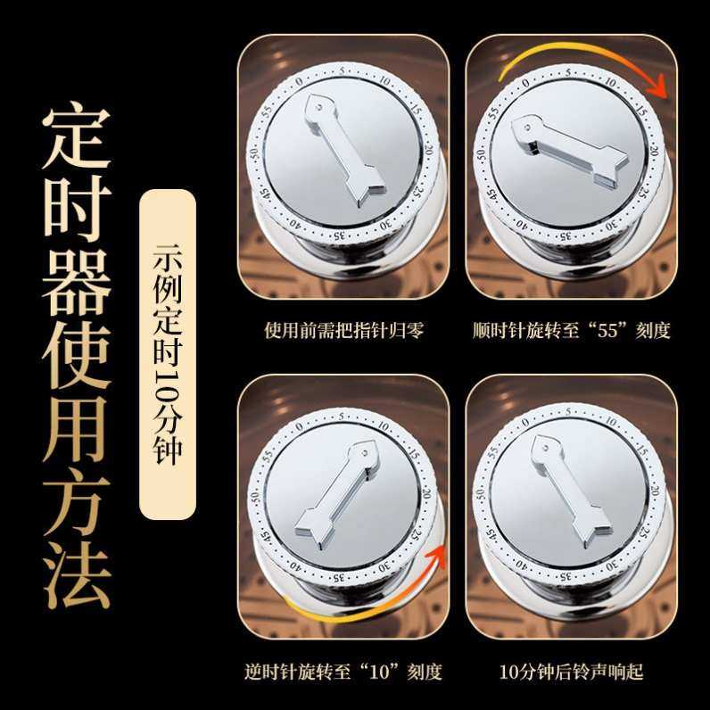 家用厨房煮粥定时款炖汤蒸爆定时包子蒸锅28cm30cm蒸锅三层不锈钢