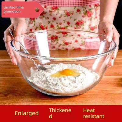 Large heat resisting high temperature glass bowl of