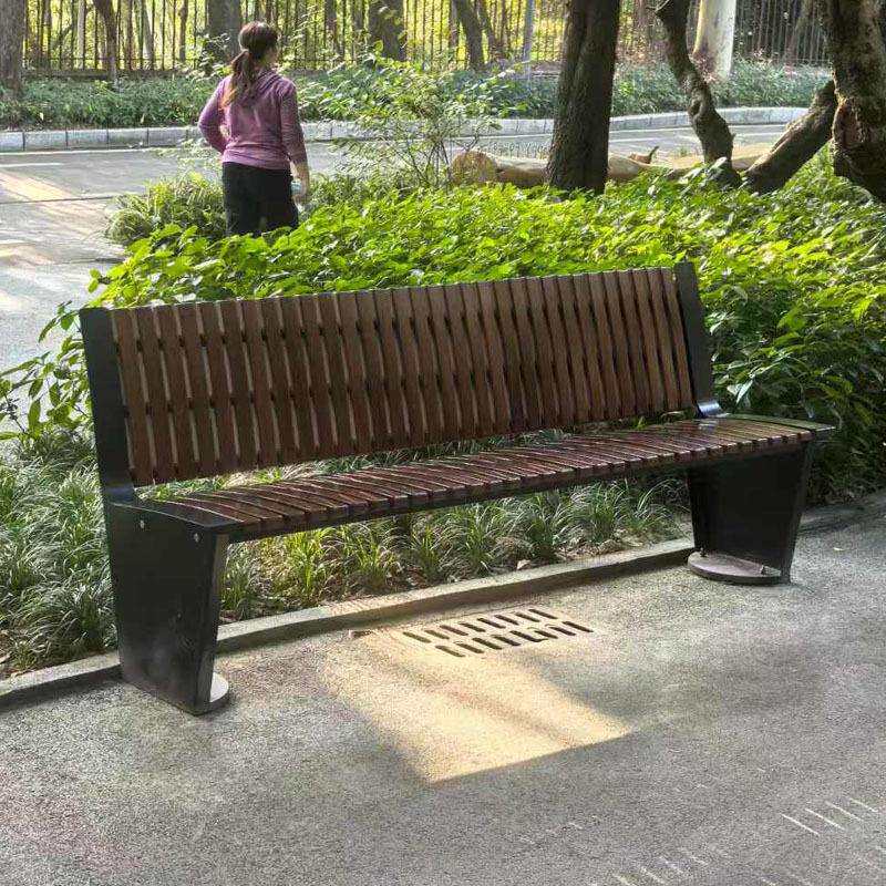靠背扶手工具箱学校座椅庭院防水长条凳公园长椅广场室外环卫坐凳