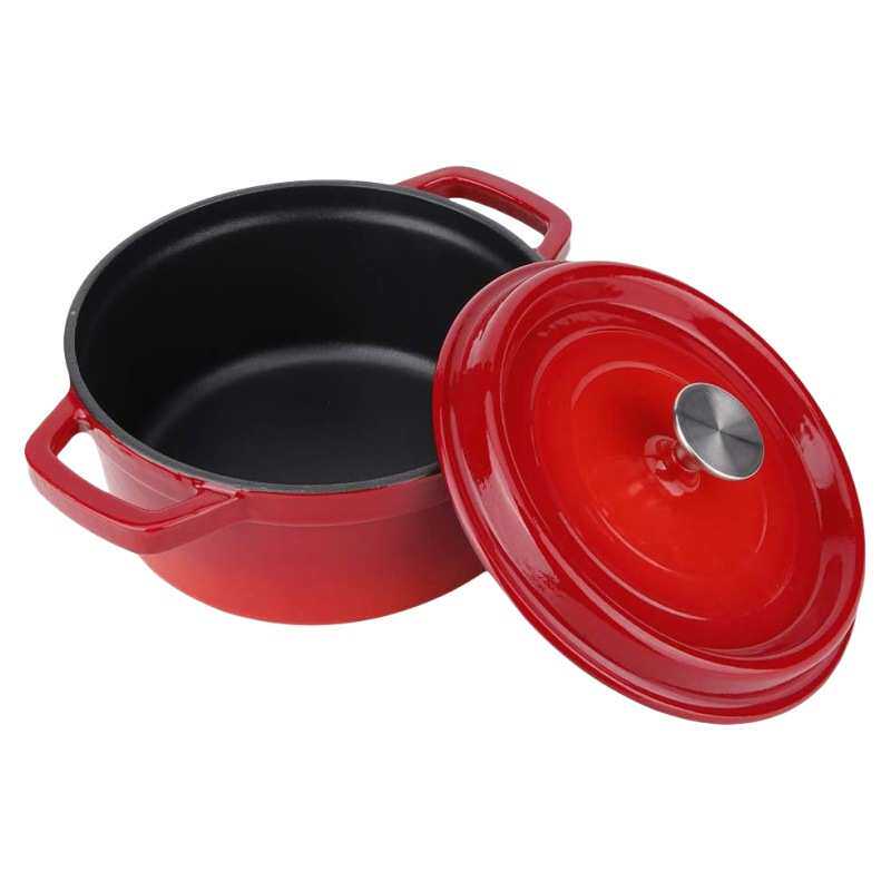 铸铁珐琅锅家用炖锅双耳微压搪瓷煲汤锅炖肉焖烧养生铁锅