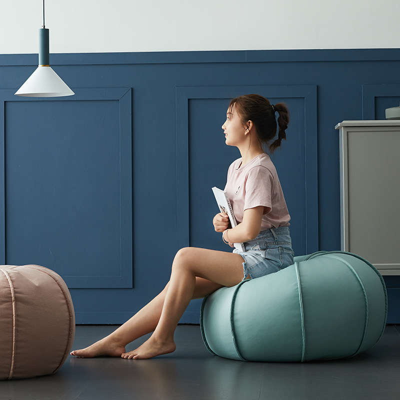 日式懒人沙发可拆洗填充粒子单人舒服坐凳圆形室内客厅阳台豆袋