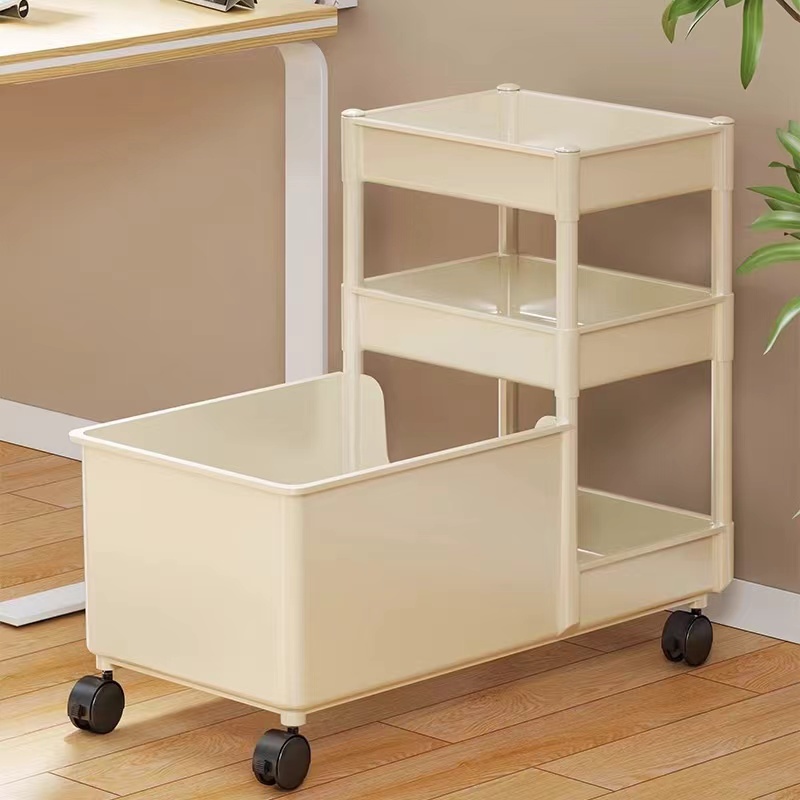 教室桌下小推车书包置物架多功能放书柜学生课桌书立架带轮可移动