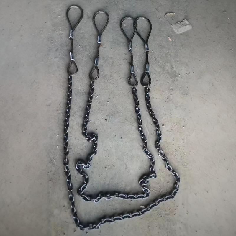 定制各种插编钢丝绳索具起重钢丝索具链条钢丝索具压制钢丝绳