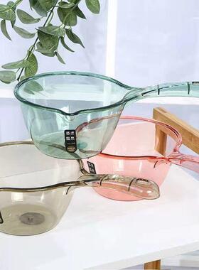 Unbreakable clear long-handled deep large water scoop for ho