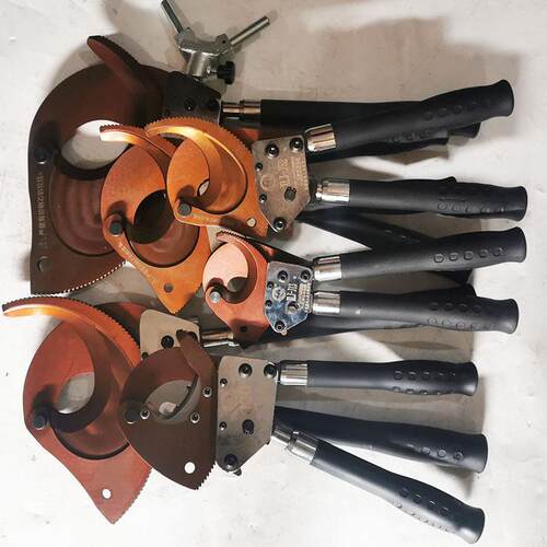黑马工具棘轮式电缆剪刀断线钳J75机械式手齿轮钢绞线切断电线剪