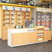 超市收银854结台账台烟店酒 货柜柜香烟烟酒展示柜便利店收银台