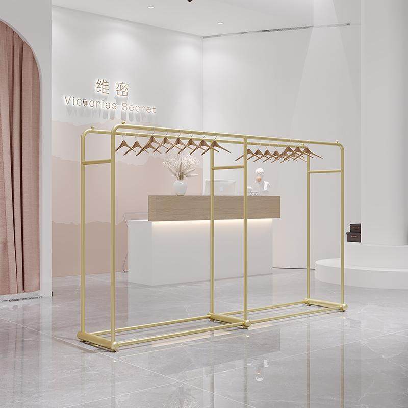 需定制服装店展示架落地童装店货架铁艺挂衣架双排陈列架女装店中