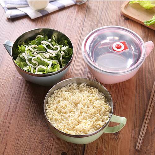 Double-layered Insulated Korean Instant Noodle Bowl for Adul