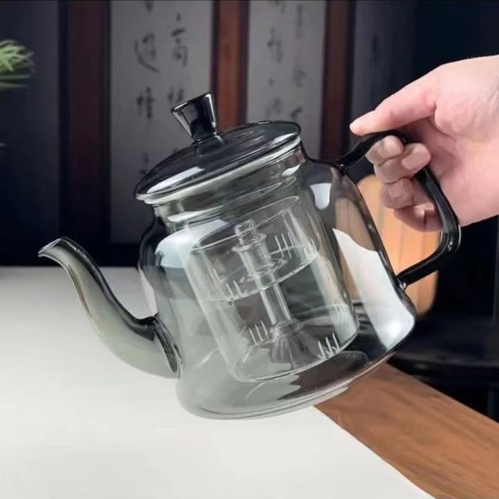 提梁壶煮茶器煮茶炉玻璃红茶泡茶壶耐高温电陶炉煮茶茶具套装家用